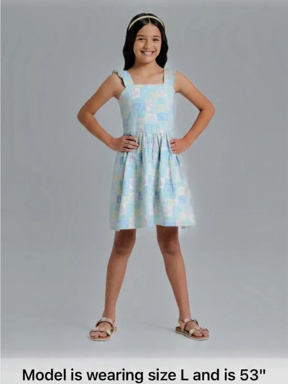 Disney Ariel & Flounder Pastel Patchwork Sundress - Mint, Pink, Blue